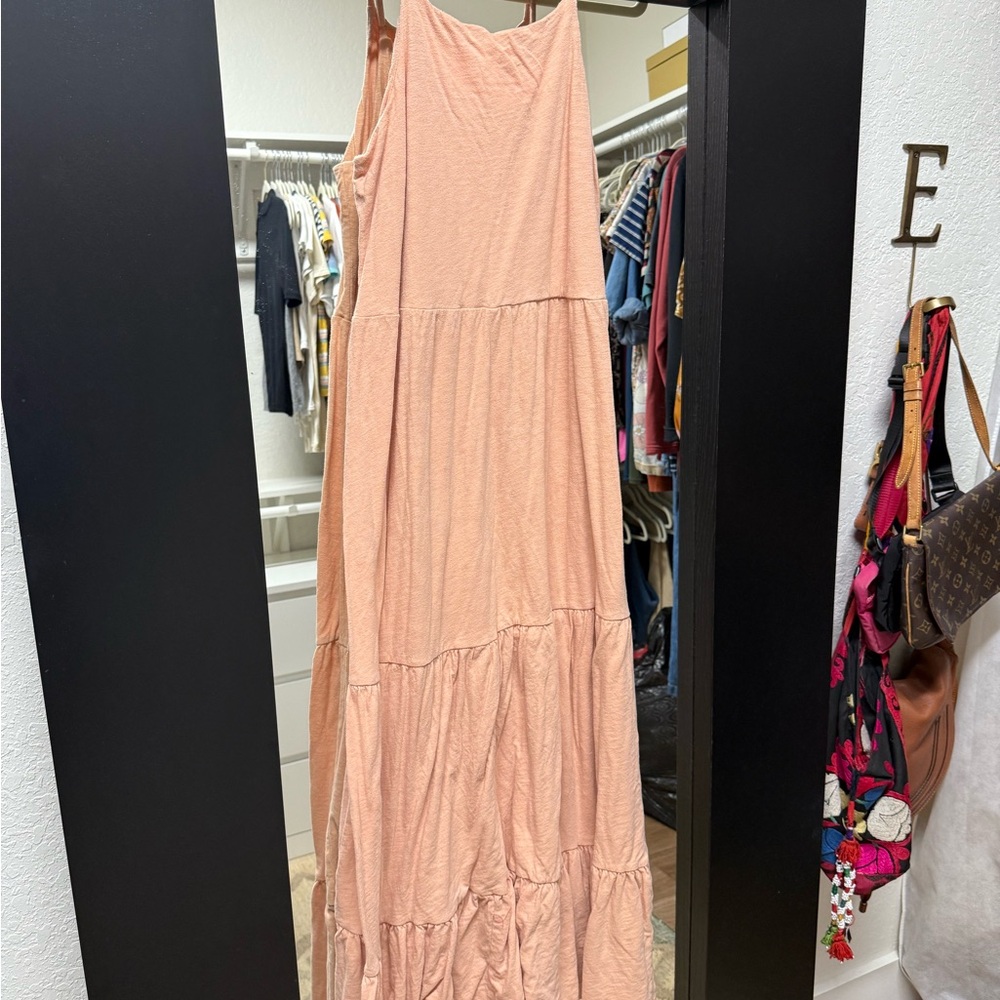 Chic Peach Maxi Dress